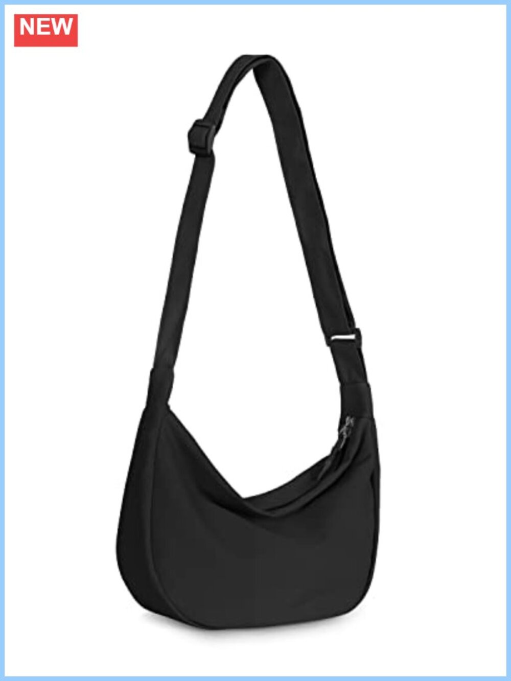 Crescent Crossbody Bag Adjustable Strap Water Resistant Polyester